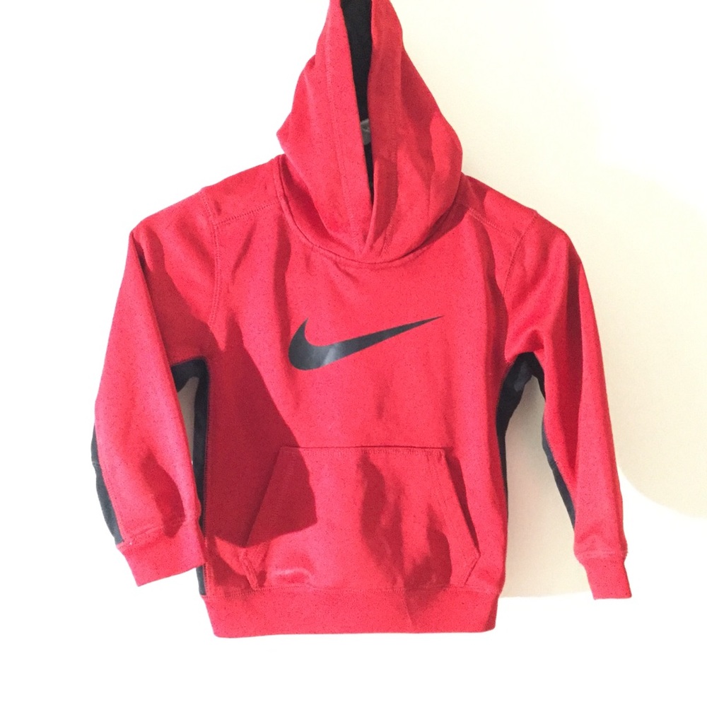 Boys size 6 Nike hoodie red and black